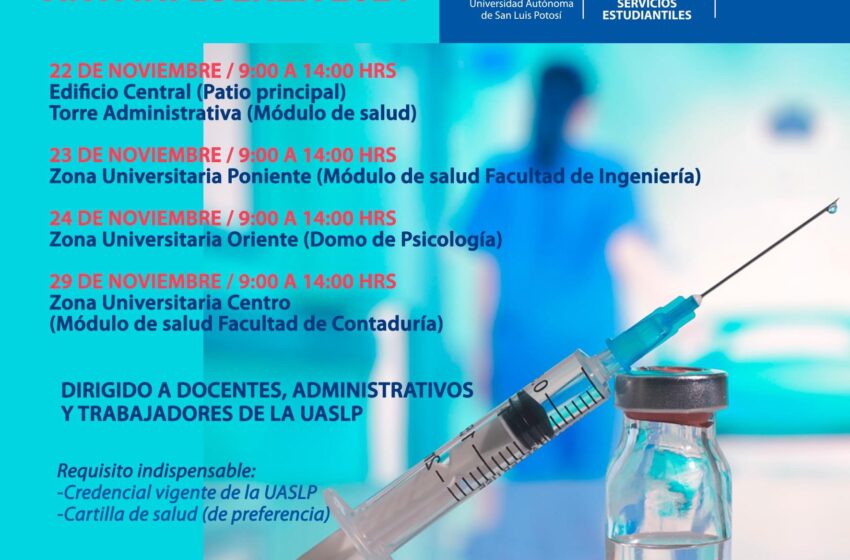  Vacunación contra influenza en la UASLP