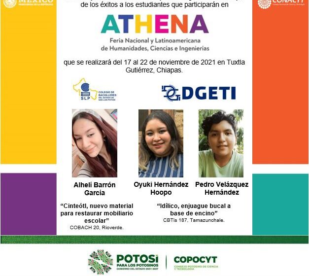  Jóvenes participarán en feria de las ciencias ATHENA