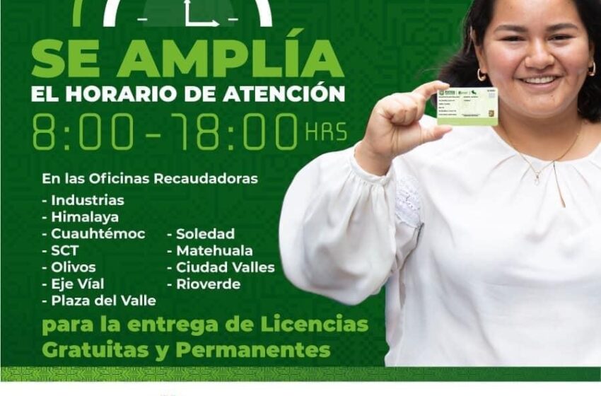  Amplían horario para tramitar licencia