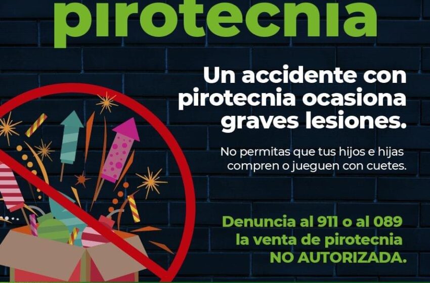  Precaución por uso de pirotecnia