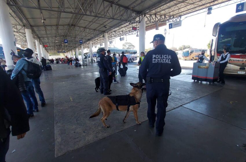  Operativo de seguridad en la Central de Autobuses