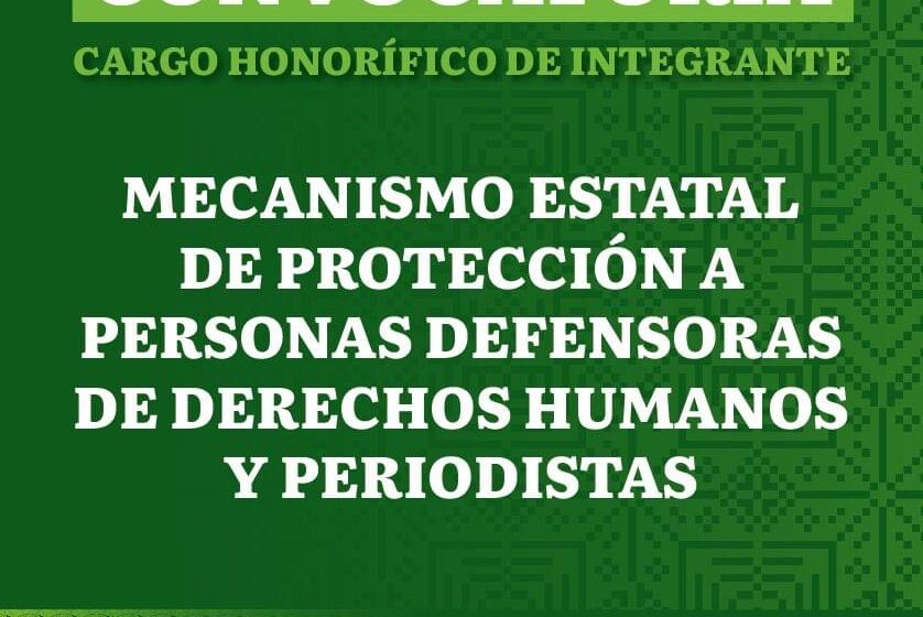  Cargo honorífico en derechos humanos