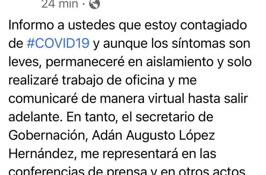  Confirma AMLO tiene COVID-19