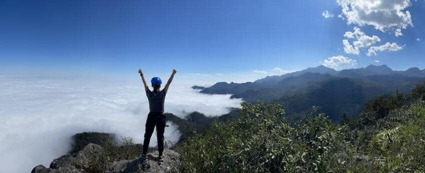  SECTUR promueve ruta de escalada a cerro de la silleta, en Xilitla