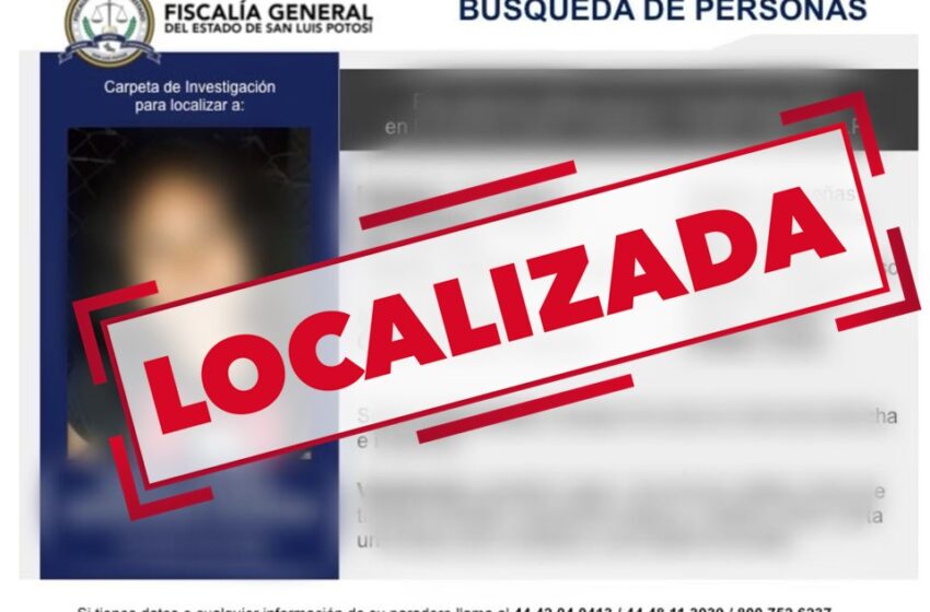  Localizan a menor de edad perdida