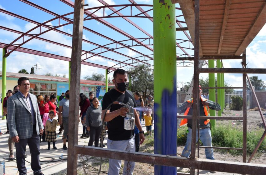  Arrancan techado de jardín de niños en Matehuala