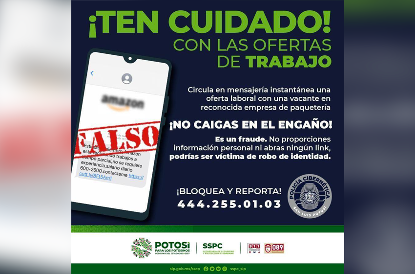  Alertan por falsas ofertas laborales