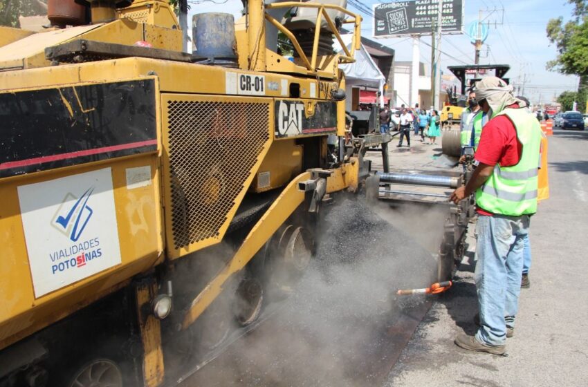  Se registran importantes avances en las obras de Vialidades PotoSÍnas