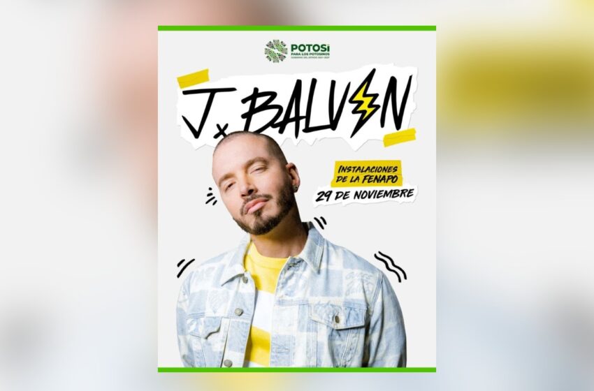  Este 29 de noviembre J Balvin en FENAPO