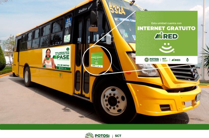  Avanza SCT con instalación de internet gratuito en transporte público