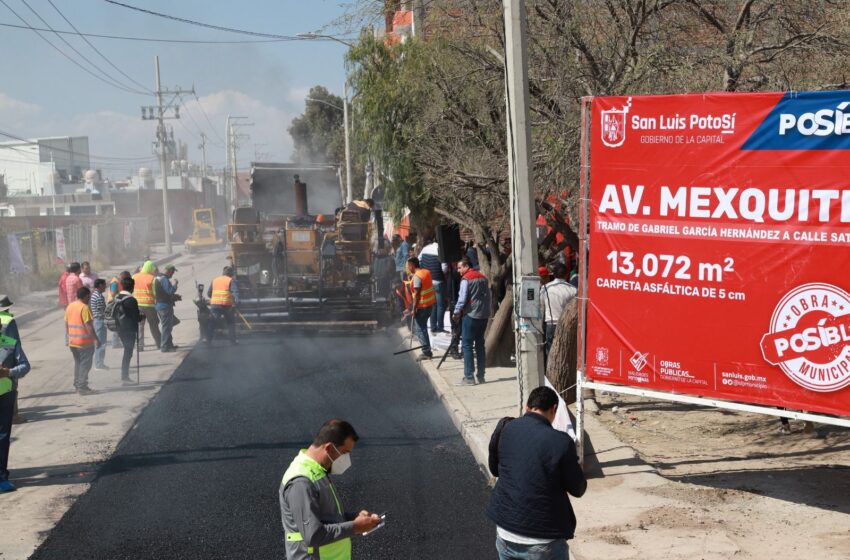  Supera el medio millón de metros cuadrados de Vialidades Potosinas rehabilitadas