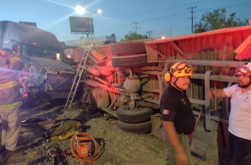  Accidente de camión de pasajeros y tráiler deja 2 muertos y 9 heridos en Carr. 57