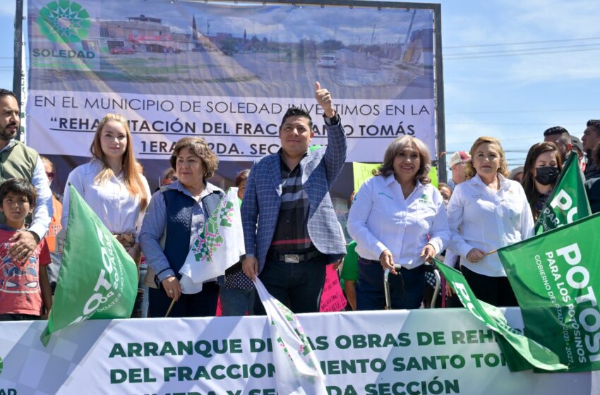  Gobernador arranca obras de rehabilitación de Santo Tomás primera y segunda sección en Soledad