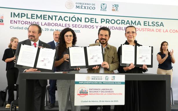  Firma Zoé Robledo acuerdo para implementar programa ELSSA del IMSS con industria de la construcción y cemento