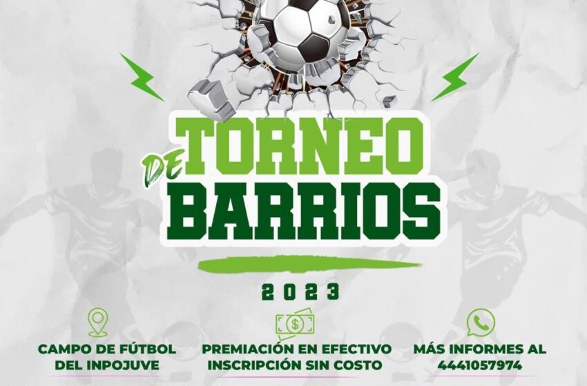  Realizará INPOJUVE torneo futbolístico de barrios 2023