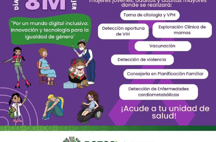  Habrá jornadas de salud para las mujeres del 6 al 10 de marzo