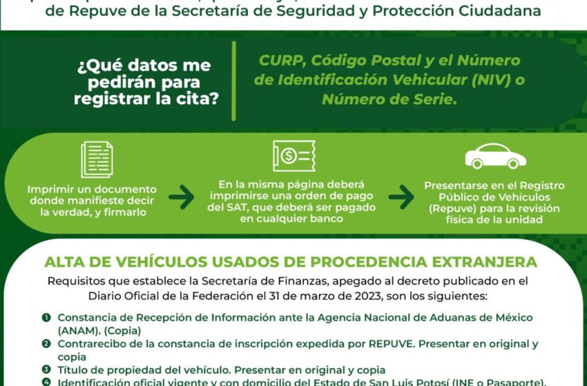  Inicia regularización de vehículos de procedencia extranjera