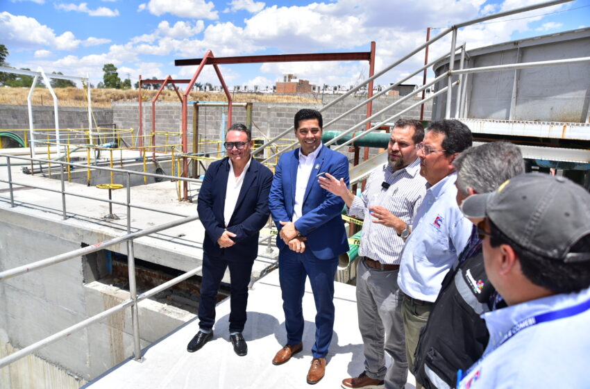  Alcalde de Aguascalientes supervisa construcción de planta tratadora de aguas