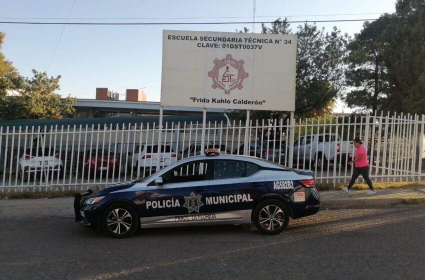  Refuerza policía municipal de Aguascalientes vigilancia en escuelas públicas