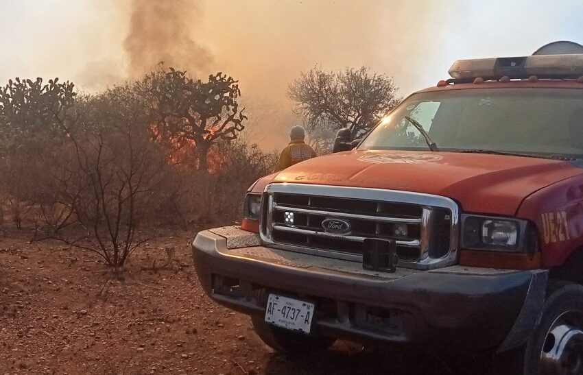  Refuerzan bomberos de Aguascalientes vigilancia ante incendios en pasto y forestales