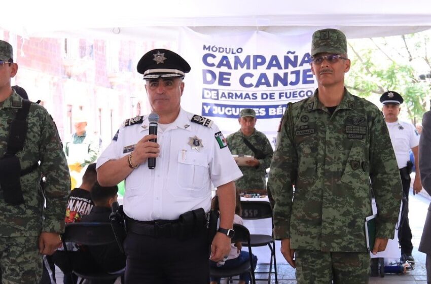  Arrancó la campaña de canje de armas de fuego y juguetes bélicos 2023 en Aguascalientes