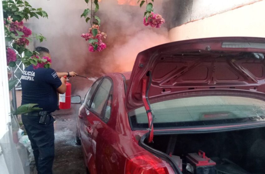  Guardia Municipal sofoca incendio en vivienda ubicada en la Unidad Habitacional Ponciano Arriaga