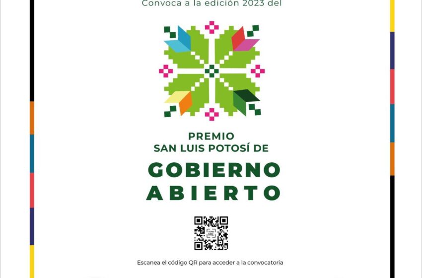  Estado invita a participar en el “Premio San Luis Potosí de Gobierno Abierto”