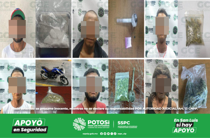  En distintos hechos, 19 personas son detenidas por la GCE tras asegurarles droga