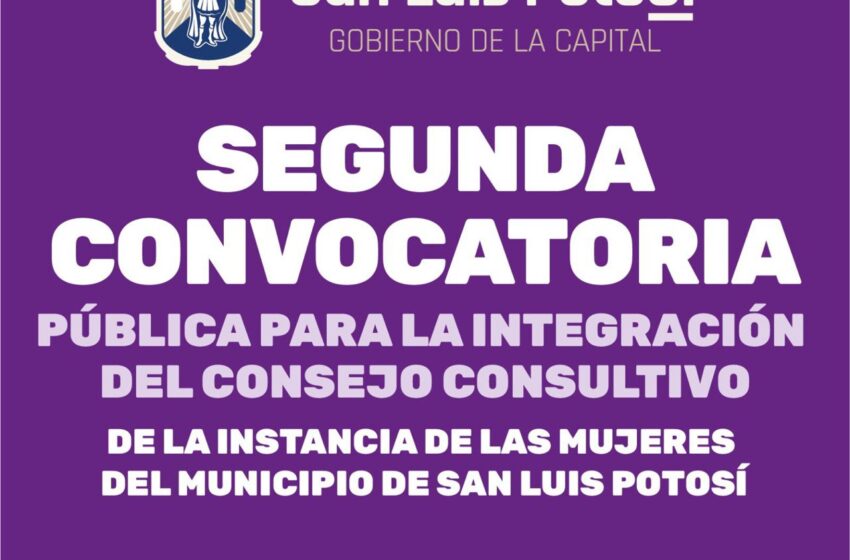  Abierta la convocatoria para Consejo Consultivo de la Instancia de las Mujeres del Municipio de SLP