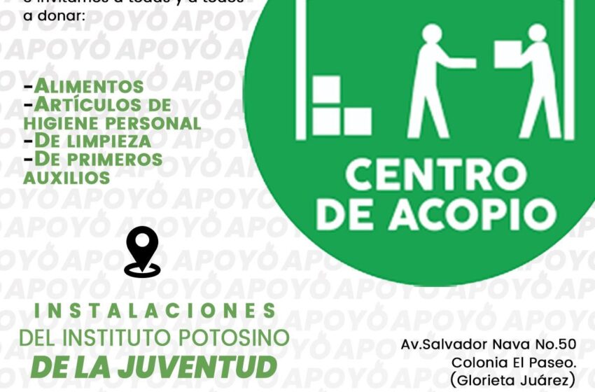  Gobierno Estatal instala centro de acopio en apoyo a familias de Veracruz