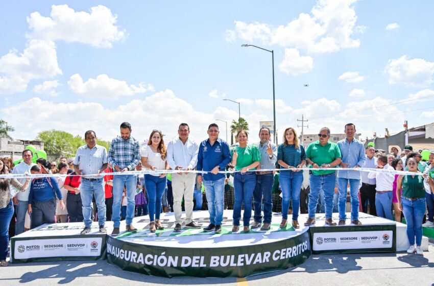  Ricardo Gallardo entrega a cerritenses nuevo bulevar