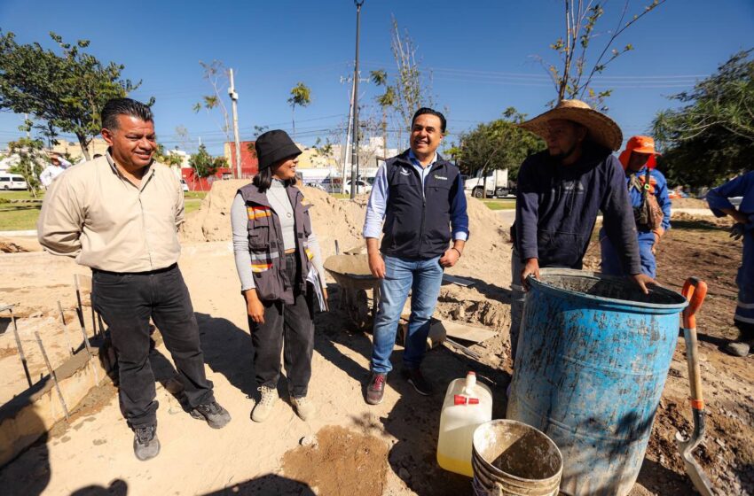  Supervisa Luis Nava avances de la rehabilitación del parque Choles