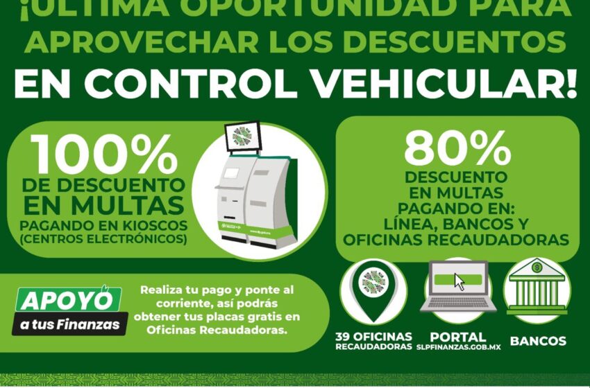  Gobierno extiende descuentos de control vehicular durante diciembre