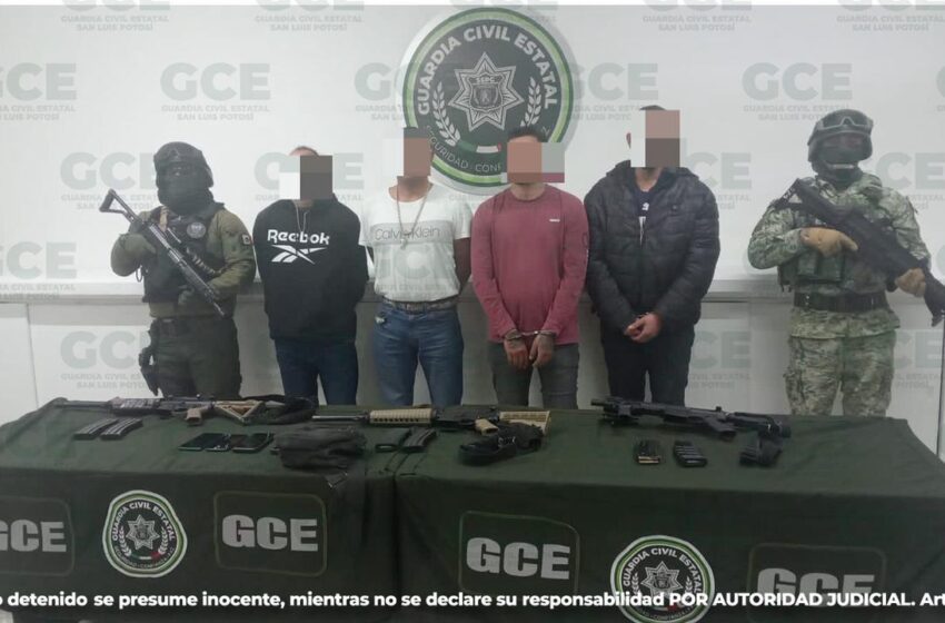  Guardia Civil y Ejército Mexicano detienen a presuntos integrantes de la delincuencia organizada