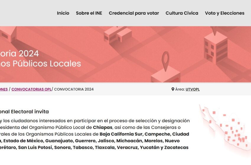  Aprueba INE convocatoria para designar consejerías electorales de CEEPAC