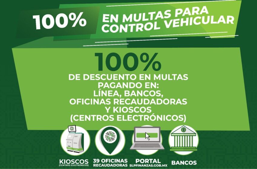  Se amplía programa de descuentos en multas de control vehicular