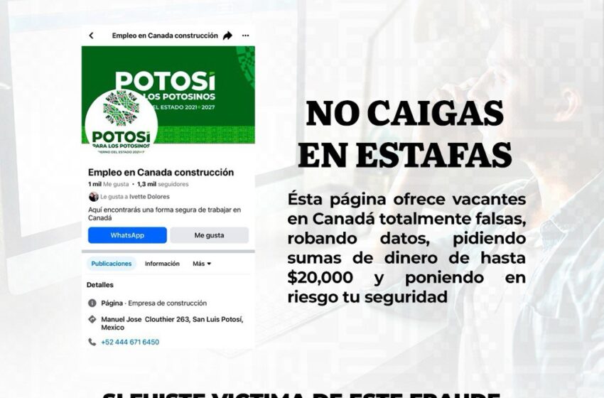  Alerta por Falsa Bolsa de Empleo en el Extranjero Promovida en Facebook