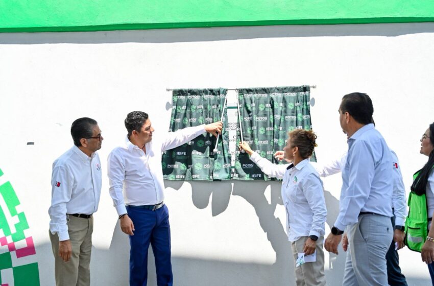  El Gobernador de San Luis Potosí, Ricardo Gallardo, inaugura infraestructura escolar en Villa de Pozos
