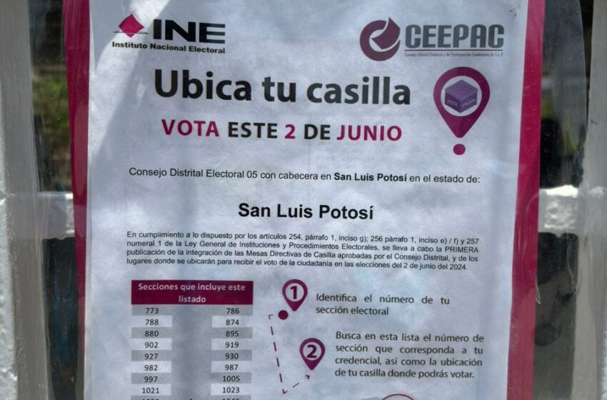  Escuelas preparadas para servir como casillas electorales en San Luis Potosí