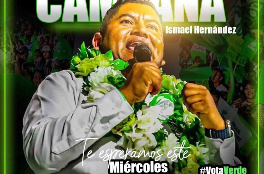  Ismael Hernández cerrará su campaña con un evento espectacular en Villa de Reyes