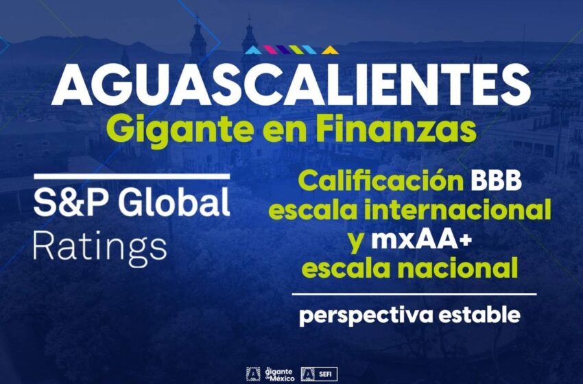  Aguascalientes Obtiene Calificaciones Máximas de Standard & Poor’s Global Ratings