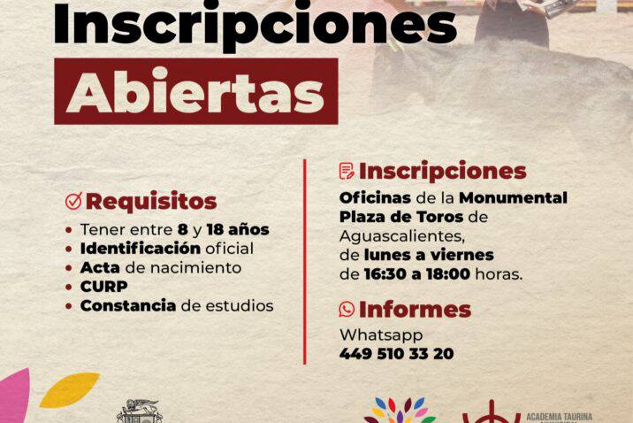  Abiertas Inscripciones para la Academia Taurina Municipal de Aguascalientes