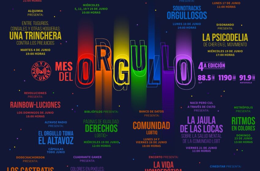  Universidad Autónoma de San Luis Potosí impulsa el reconocimiento y diversidad con la 4ª jornada radiofónica “Mes del Orgullo”