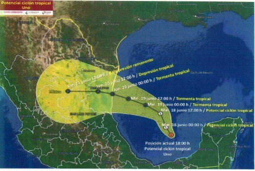  Estado vigila sistema ciclónico por pronóstico de lluvias en SLP