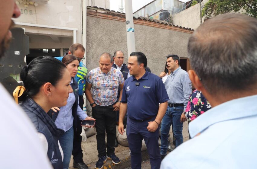  El Presidente Municipal de Querétaro, Luis Nava, Supervisa Trabajos Post-Lluvias en Casa Blanca