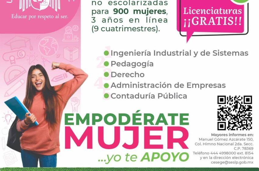  Gobierno del Estado Ofrecerá Becas de Educación Superior a Potosinas