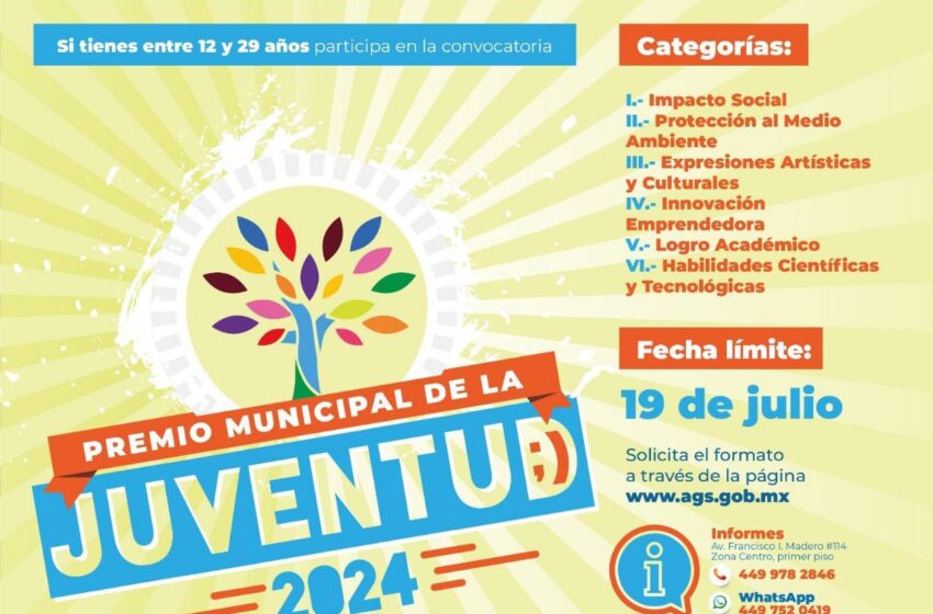  Convocatoria abierta para el premio municipal de la juventud 2024 en Aguascalientes