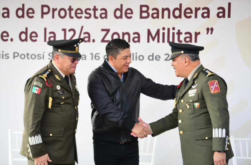  Ricardo Gallardo destaca trayectoria del nuevo mando militar en SLP para reforzar la seguridad