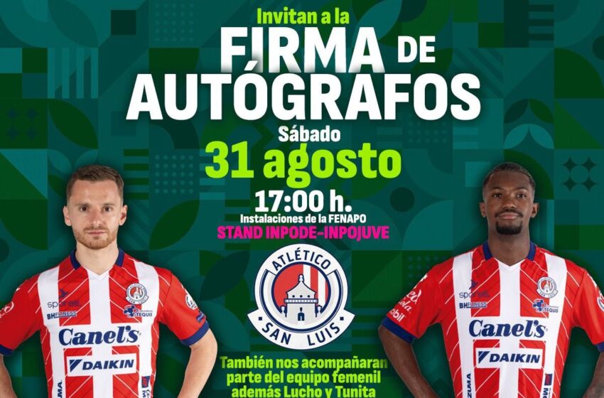  Jugadores del Atlético de San Luis firmarán autógrafos en la Fenapo