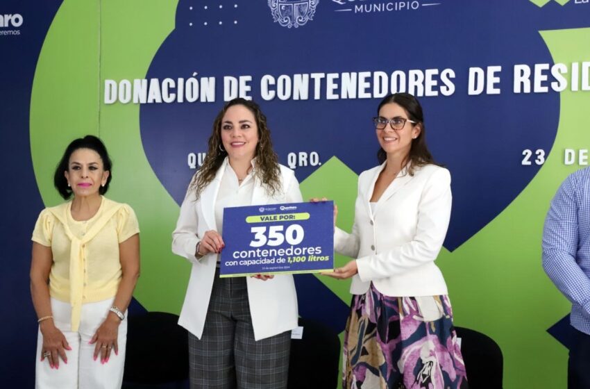  Querétaro fortalece la gestión de residuos con la donación de contenedores a la CANACO